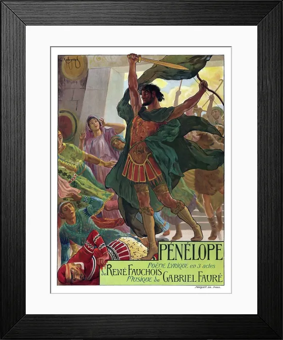 Framed Print : Poster for the Opera Pénélope by Gabriel Fauré, 1913. Creator: Rochegrosse, Georges Antoine (1859-1938) Framed Print : Poster for the Opera Pénélope by Gabriel Fauré, 1913. Creator: Rochegrosse, Georges Antoine (1859-1938)