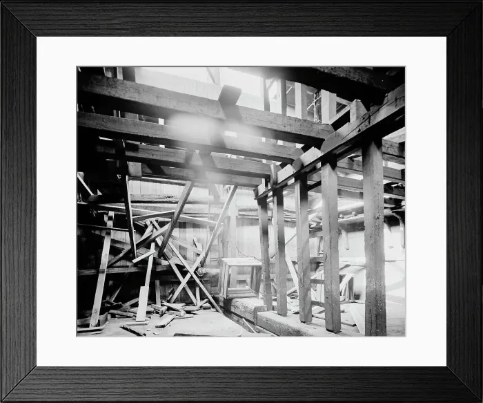 Framed Print : Str. John Craig showing temporary bulk-head, between 1900 and 1905. Creator: Unknown Framed Print : Str. John Craig showing temporary bulk-head, between 1900 and 1905. Creator: Unknown