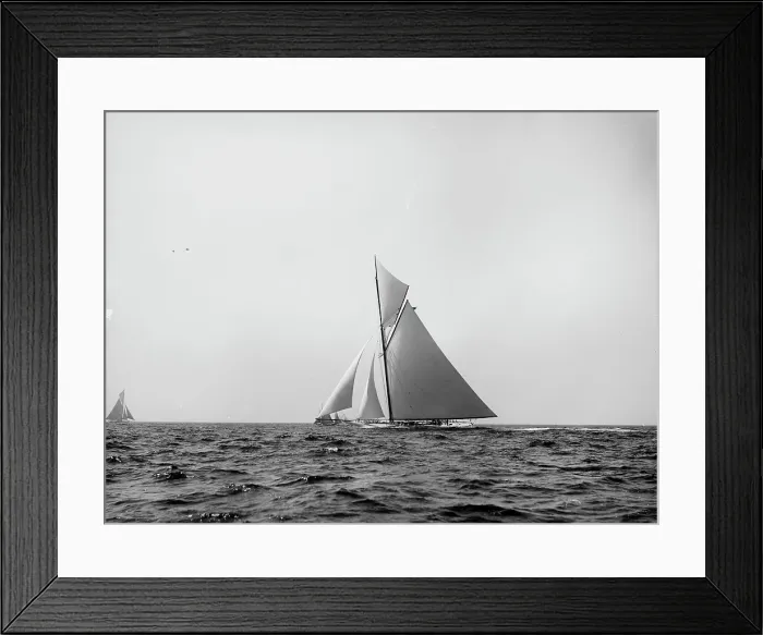 Framed Print : Reliance before the start, c1903, 1903 Aug 22. Creator: Unknown Framed Print : Reliance before the start, c1903, 1903 Aug 22. Creator: Unknown