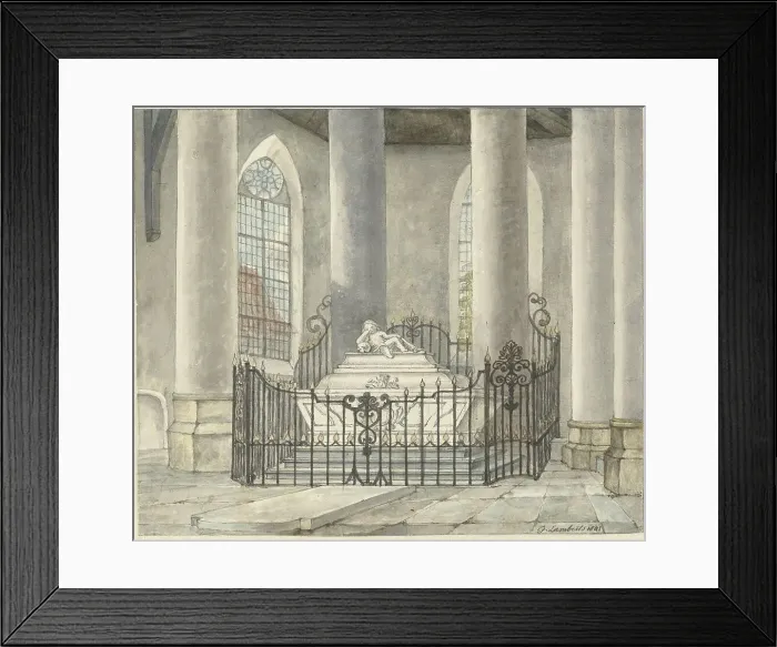 Framed Print : Grave monument of Catharina Alida van der Dussen, in a church in Culemborg, 1843. Creator: Gerrit Lamberts Framed Print : Grave monument of Catharina Alida van der Dussen, in a church in Culemborg, 1843. Creator: Gerrit Lamberts