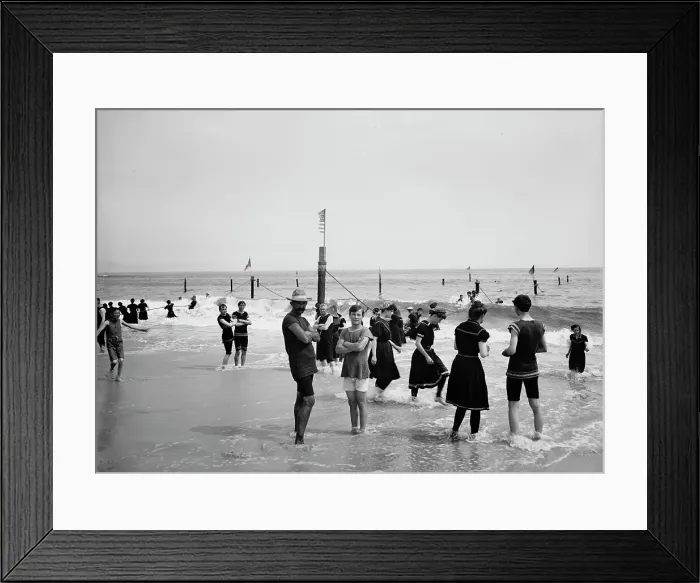Framed Print : Surf bathing, between 1900 and 1905. Creator: Unknown Framed Print : Surf bathing, between 1900 and 1905. Creator: Unknown