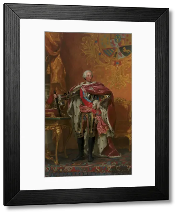 Framed Print : Portrait of King Charles III of Spain, 1765-1766. Creator: Anton Raphael Mengs Framed Print : Portrait of King Charles III of Spain, 1765-1766. Creator: Anton Raphael Mengs