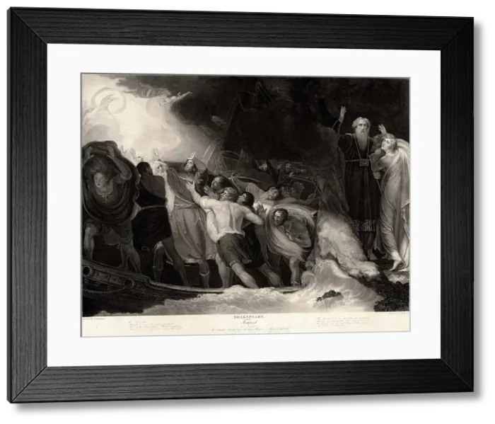Framed Print : Scene from the play The Tempest by William Shakespeare, 1797. Creator: Romney, George (1734-1802) Framed Print : Scene from the play The Tempest by William Shakespeare, 1797. Creator: Romney, George (1734-1802)