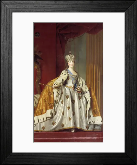 Framed Print : Catherine II of Russia in coronation dress, 1766 Creator: Vigilius Erichsen Framed Print : Catherine II of Russia in coronation dress, 1766 Creator: Vigilius Erichsen