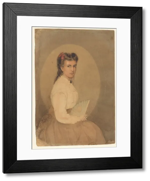 Framed Print : Portrait of Anna Maria Augusta Hilverdink, 1852-1914. Creator: Anthony Cornelis Cramer Framed Print : Portrait of Anna Maria Augusta Hilverdink, 1852-1914. Creator: Anthony Cornelis Cramer