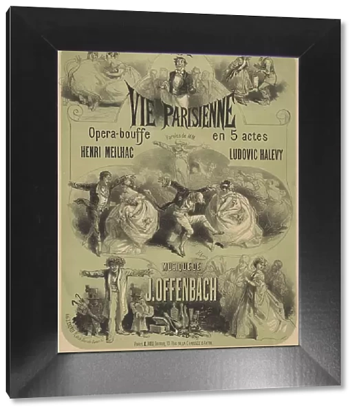 Poster for the operetta La vie parisienne (Parisian life) by Jacques Offenbach, 1866. Creator: Chéret, Jules (1836-1932)