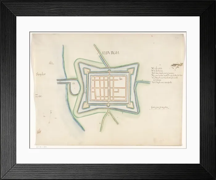 Framed Print : Map of Elburg, c.1650-c.1799. Creator: Anon Framed Print : Map of Elburg, c.1650-c.1799. Creator: Anon