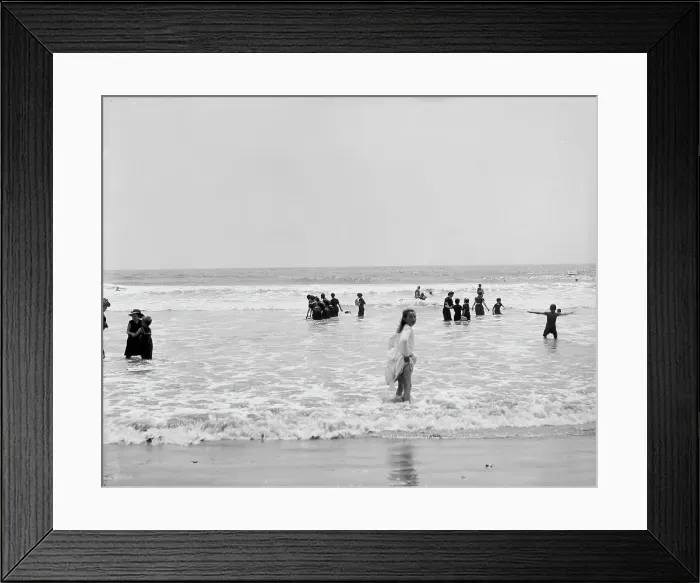 Framed Print : Surf bathing, between 1900 and 1905. Creator: Unknown Framed Print : Surf bathing, between 1900 and 1905. Creator: Unknown