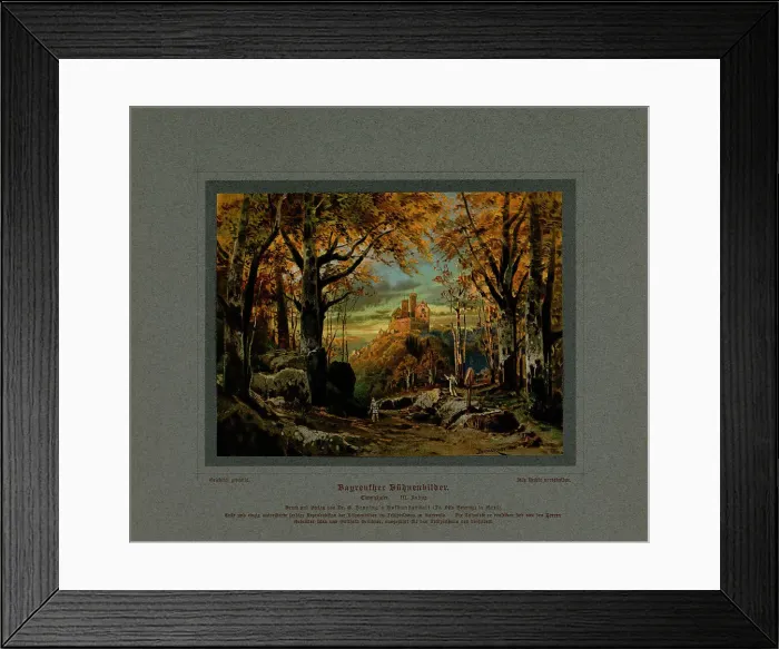 Framed Print : Set design for Opera Tannhäuser by Richard Wagner. Creator: Brückner, Max (Maximilian) (1836-1919) Framed Print : Set design for Opera Tannhäuser by Richard Wagner. Creator: Brückner, Max (Maximilian) (1836-1919)
