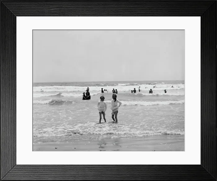 Framed Print : Surf bathing, between 1900 and 1905. Creator: Unknown Framed Print : Surf bathing, between 1900 and 1905. Creator: Unknown