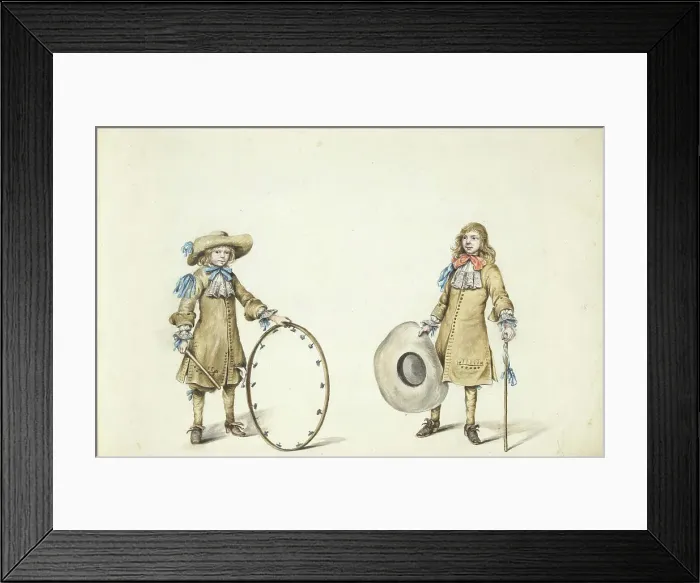 Framed Print : Gerrit and Cornelis Schellinger as children, c.1675-c.1685. Creator: Gesina ter Borch Framed Print : Gerrit and Cornelis Schellinger as children, c.1675-c.1685. Creator: Gesina ter Borch
