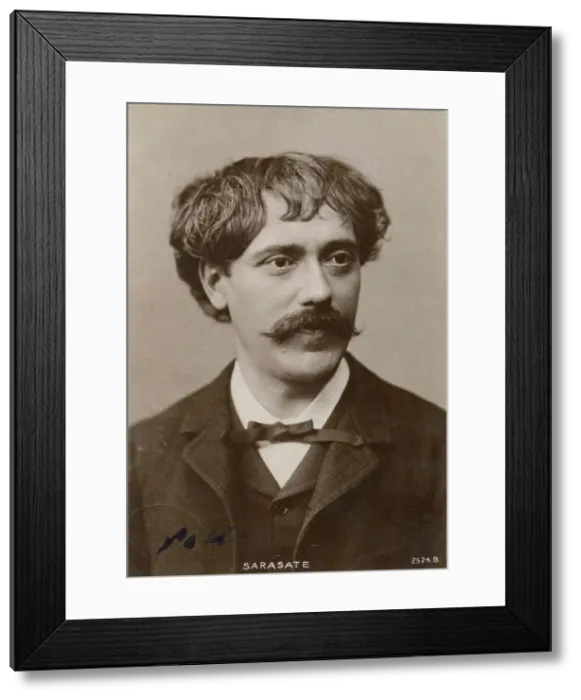Framed Print : Portrait of the violinist and composer Pablo de Sarasate (1844-1908). Creator: Anonymous Framed Print : Portrait of the violinist and composer Pablo de Sarasate (1844-1908). Creator: Anonymous