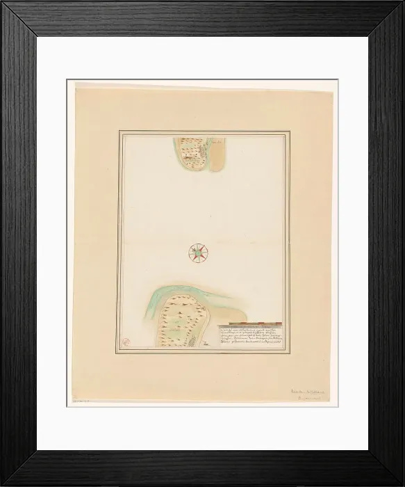 Framed Print : Map of East-Vlieland and West-Terschelling, 1688 or later. Creator: Anon Framed Print : Map of East-Vlieland and West-Terschelling, 1688 or later. Creator: Anon