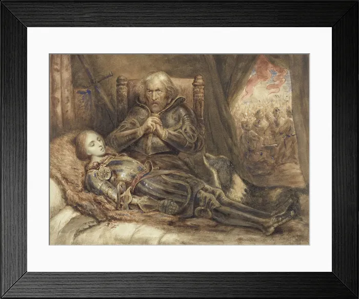 Framed Print : Eberhard von Württenberg mourning his son, 1805-1858. Creator: Ary Scheffer Framed Print : Eberhard von Württenberg mourning his son, 1805-1858. Creator: Ary Scheffer