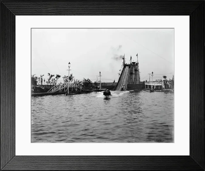 Framed Print : Shoot the Shoots (i.e. Chutes), Coney Island, between 1903 and 1906. Creator: Unknown Framed Print : Shoot the Shoots (i.e. Chutes), Coney Island, between 1903 and 1906. Creator: Unknown