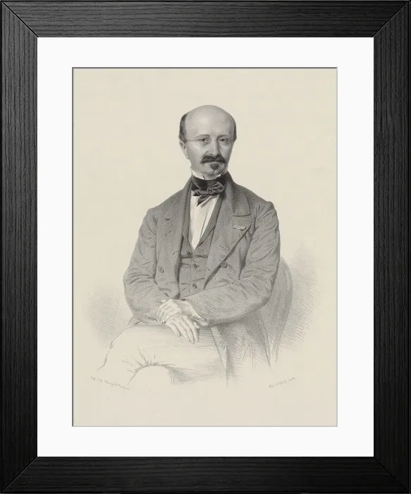 Framed Print : Portrait of the composer Louis Niedermeyer (1802-1861), 1853. Creator: Vogt, Pierre Charles (ca 1810-ca 1890) Framed Print : Portrait of the composer Louis Niedermeyer (1802-1861), 1853. Creator: Vogt, Pierre Charles (ca 1810-ca 1890)
