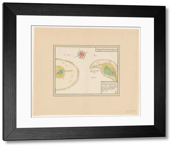 Framed Print : Map of Eierland and West-Vlieland, 1688 or later. Creator: Anon Framed Print : Map of Eierland and West-Vlieland, 1688 or later. Creator: Anon