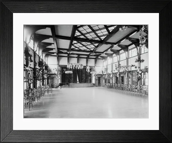 Framed Print : The Music hall, Manhanset House, Shelter Island, N.Y. between 1900 and 1905. Creator: Unknown Framed Print : The Music hall, Manhanset House, Shelter Island, N.Y. between 1900 and 1905. Creator: Unknown
