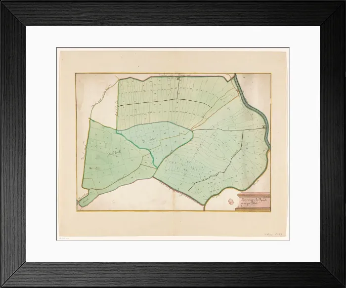 Framed Print : Map of the East Bijlmer and Gein and Gaasperpolder, 1650-1750. Creator: Anon Framed Print : Map of the East Bijlmer and Gein and Gaasperpolder, 1650-1750. Creator: Anon