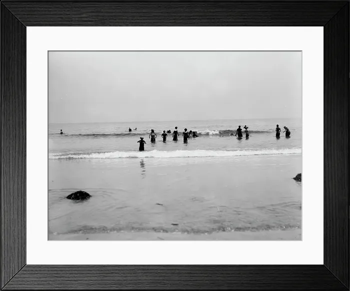 Framed Print : Surf bathing, between 1900 and 1905. Creator: Unknown Framed Print : Surf bathing, between 1900 and 1905. Creator: Unknown