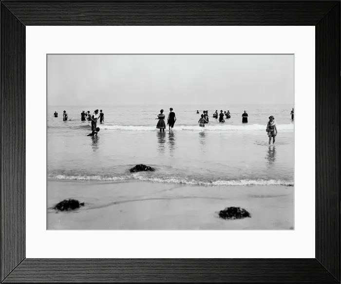 Framed Print : Surf bathing, between 1900 and 1905. Creator: Unknown Framed Print : Surf bathing, between 1900 and 1905. Creator: Unknown