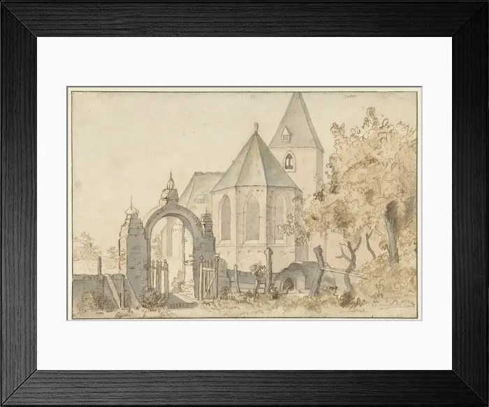 Framed Print : Church in Soest, 1640-1677. Creator: Anthonie van Borssom Framed Print : Church in Soest, 1640-1677. Creator: Anthonie van Borssom
