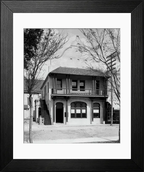 Framed Print : First National Bank, St. Augustine, Fla. between 1900 and 1905. Creator: Unknown Framed Print : First National Bank, St. Augustine, Fla. between 1900 and 1905. Creator: Unknown