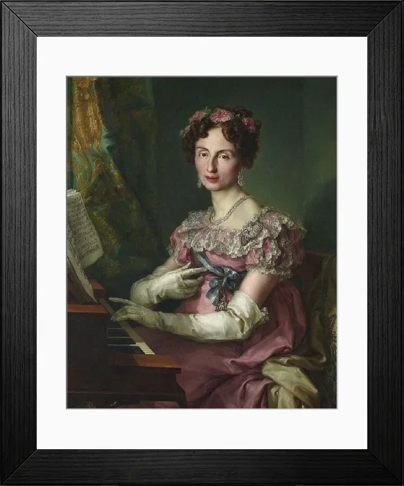Framed Print : Portrait of Princess Amalie of Saxony (1794-1870), 1825. Creator: López Portaña, Vicente (1772-1850) Framed Print : Portrait of Princess Amalie of Saxony (1794-1870), 1825. Creator: López Portaña, Vicente (1772-1850)