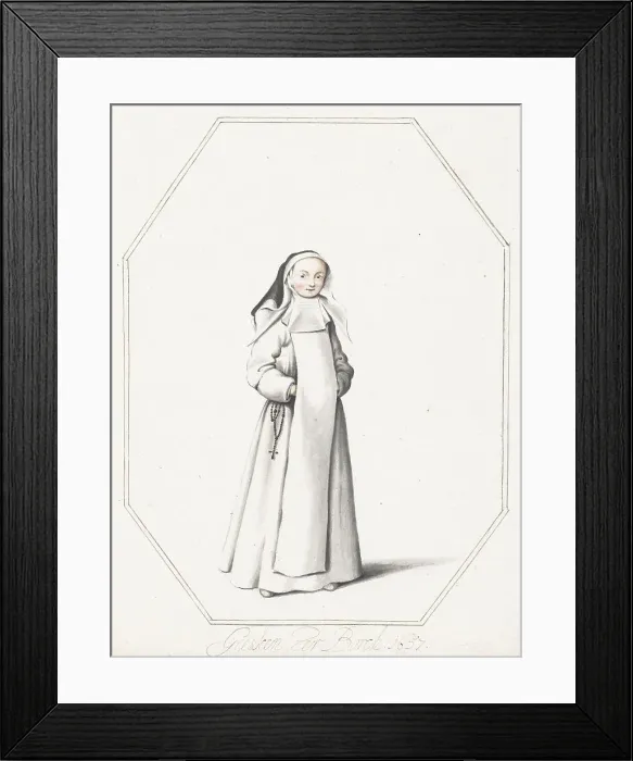Framed Print : Nun, 1657. Creator: Gesina ter Borch Framed Print : Nun, 1657. Creator: Gesina ter Borch
