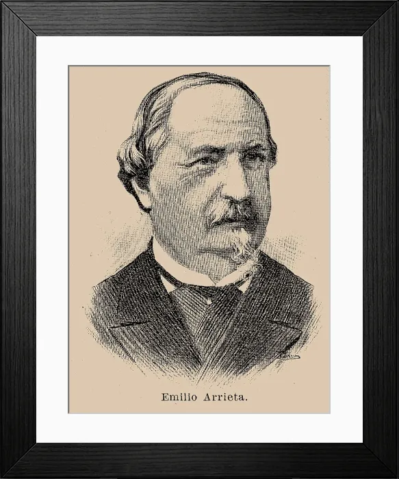 Framed Print : Portrait of Emilio Arrieta (1821-1894). Creator: Anonymous Framed Print : Portrait of Emilio Arrieta (1821-1894). Creator: Anonymous