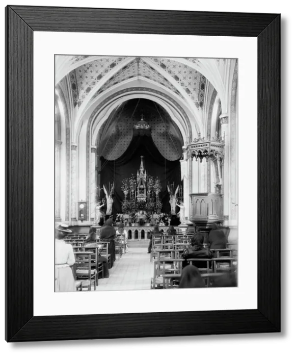 Framed Print : Altar in Santa Capilla, Caracas, Venezuela, between 1900 and 1906. Creator: Unknown Framed Print : Altar in Santa Capilla, Caracas, Venezuela, between 1900 and 1906. Creator: Unknown