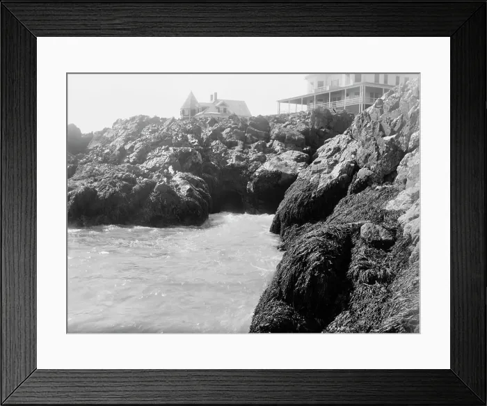 Framed Print : Roaring Rock, York Beach, Me. c1906. Creator: Unknown Framed Print : Roaring Rock, York Beach, Me. c1906. Creator: Unknown