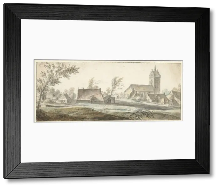 Framed Print : View of the village of Soest, 1619-1690. Creator: Anthonie Waterloo Framed Print : View of the village of Soest, 1619-1690. Creator: Anthonie Waterloo