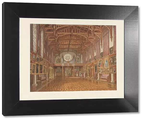 Interior of the Gothic Hall, Kneuterdijk Palace, The Hague, 1846. Creator: Augustus Wijnantz