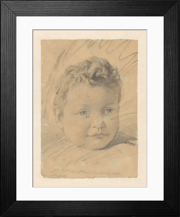 Framed Print : Portrait of a three-year-old child, 1848-1888. Creator: Anton Mauve Framed Print : Portrait of a three-year-old child, 1848-1888. Creator: Anton Mauve