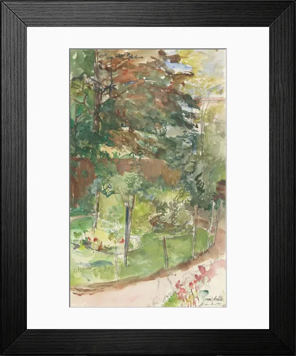 Framed Print : View in garden, 1872-1950. Creator: Barbara Elisabeth van Houten Framed Print : View in garden, 1872-1950. Creator: Barbara Elisabeth van Houten