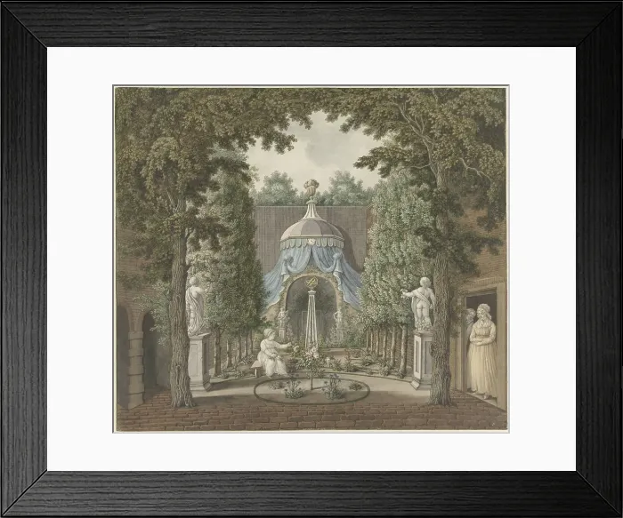 Framed Print : Theatre Scene in a City Garden, 1753-1811. Creator: Bernhard Heinrich Thier Framed Print : Theatre Scene in a City Garden, 1753-1811. Creator: Bernhard Heinrich Thier