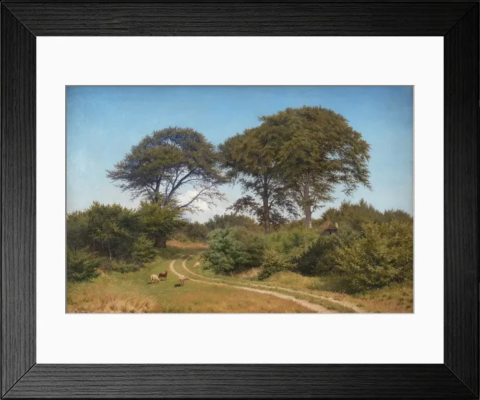 Framed Print : Færgelunden, near Jægerspris, 1848. Creator: Frederik Carl Julius Kraft Framed Print : Færgelunden, near Jægerspris, 1848. Creator: Frederik Carl Julius Kraft