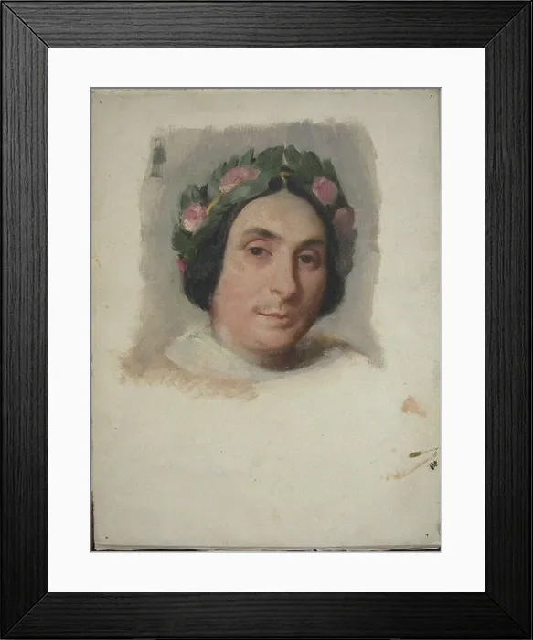 Framed Print : Portrait of the composer and poet Louise Bertin (1805-1877). Creator: Mottez, Victor-Louis (1809-1897) Framed Print : Portrait of the composer and poet Louise Bertin (1805-1877). Creator: Mottez, Victor-Louis (1809-1897)