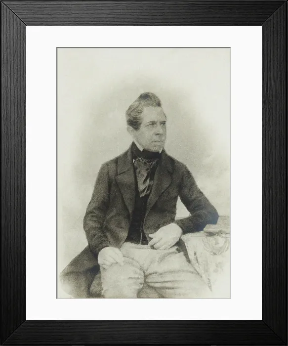 Framed Print : Portrait of the composer and violinist Franz Berwald (1796-1868), 1852. Creator: Anonymous Framed Print : Portrait of the composer and violinist Franz Berwald (1796-1868), 1852. Creator: Anonymous