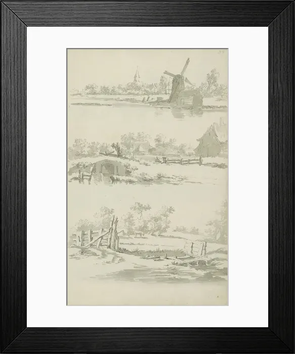 Framed Print : Landscapes with water, c.1780-c.1800. Creator: Bernhard Heinrich Thier Framed Print : Landscapes with water, c.1780-c.1800. Creator: Bernhard Heinrich Thier