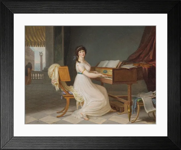 Framed Print : Portrait of the opera singer Elizabeth Billington (1765-1818), 1795. Creator: Gauffier, Louis (1761-1801)