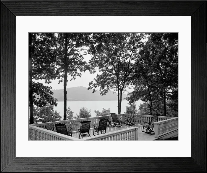 Framed Print : Outlook at Rogers Rock, Lake George, N.Y. between 1900 and 1905. Creator: Unknown Framed Print : Outlook at Rogers Rock, Lake George, N.Y. between 1900 and 1905. Creator: Unknown