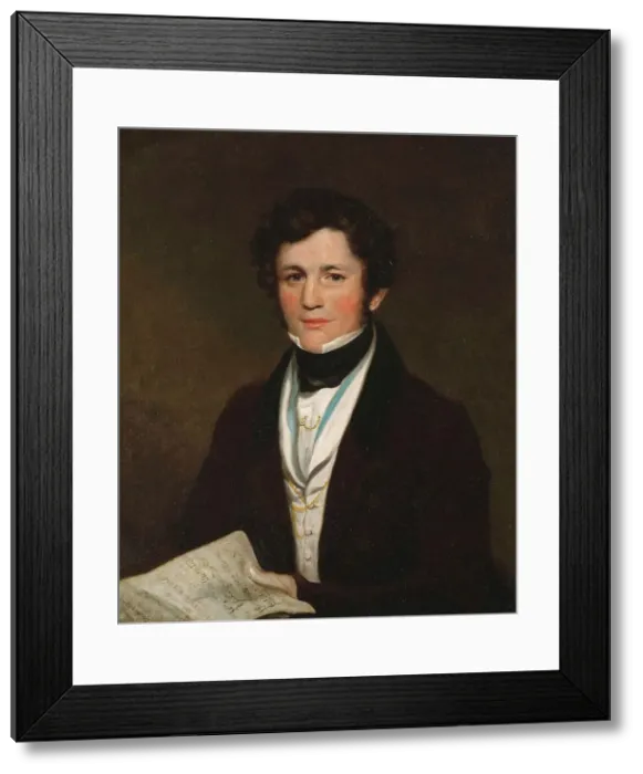 Framed Print : Portrait of the composer Sir Henry Rowley Bishop (1786-1855). Creator: Hayter, Sir George (1792-1871) Framed Print : Portrait of the composer Sir Henry Rowley Bishop (1786-1855). Creator: Hayter, Sir George (1792-1871)