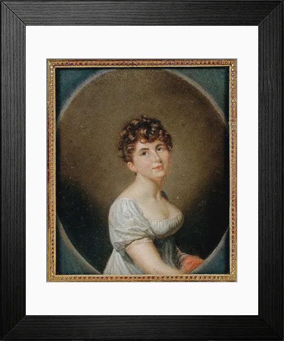 Framed Print : Portrait of the composer and pianist Caroline Boissier-Butini (1786-1836), ca 1807. Creator: Massot, Firmin (1766-1849) Framed Print : Portrait of the composer and pianist Caroline Boissier-Butini (1786-1836), ca 1807. Creator: Massot, Firmin (1766-1849)