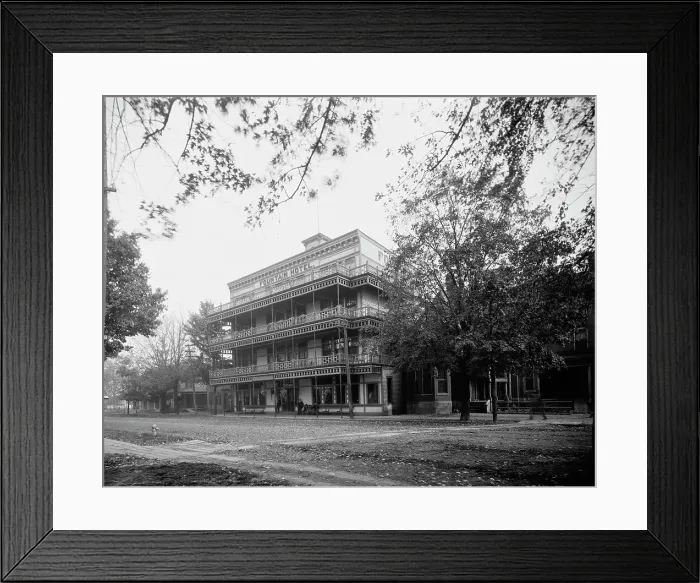Framed Print : Fountain House, Mt. Clemens, between 1880 and 1899. Creator: Unknown Framed Print : Fountain House, Mt. Clemens, between 1880 and 1899. Creator: Unknown
