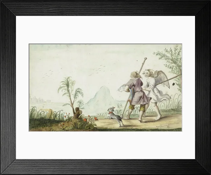 Framed Print : Tobias and the angel, 1655. Creator: Gesina ter Borch Framed Print : Tobias and the angel, 1655. Creator: Gesina ter Borch