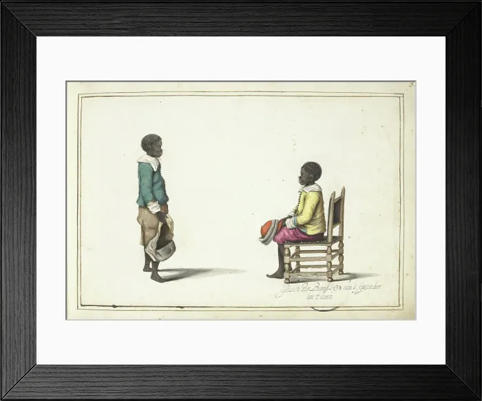 Framed Print : Two African boys, 1654. Creator: Gesina ter Borch Framed Print : Two African boys, 1654. Creator: Gesina ter Borch