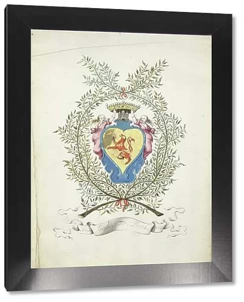 Decorated coat of arms of the Ter Borch family, 1660. Creator: Gesina ter Borch