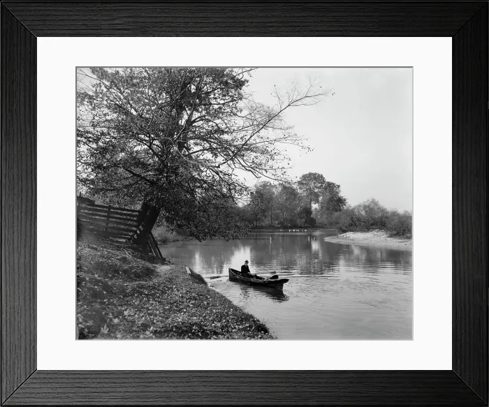 Framed Print : Clinton River, Mt. Clemens, between 1880 and 1899. Creator: Unknown Framed Print : Clinton River, Mt. Clemens, between 1880 and 1899. Creator: Unknown